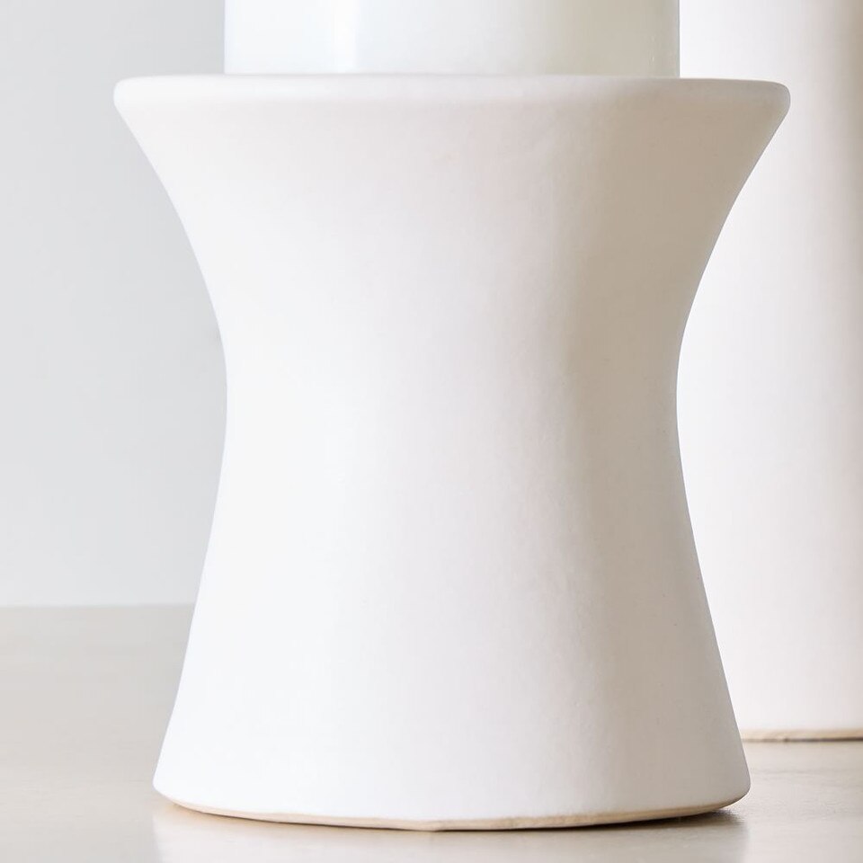 Ceramic Pillar Candleholder White West Elm Australia